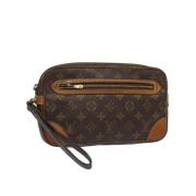 Pre-owned Canvas clutches Louis Vuitton Vintage , Brown , Dames