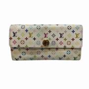 Pre-owned Fabric wallets Louis Vuitton Vintage , White , Dames