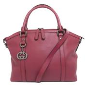 Pre-owned Leather gucci-bags Gucci Vintage , Pink , Dames