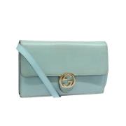 Pre-owned Leather gucci-bags Gucci Vintage , Blue , Dames