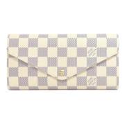 Pre-owned Canvas wallets Louis Vuitton Vintage , Beige , Dames