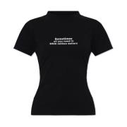 T-shirt met print Vetements , Black , Dames