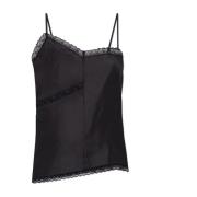 Zijden camisole top MM6 Maison Margiela , Black , Dames