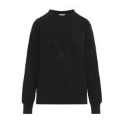 Zwarte Sweatshirt voor Vrouwen Aw24 Moncler , Black , Dames