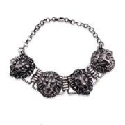 Pre-owned Metal necklaces Gucci Vintage , Gray , Dames