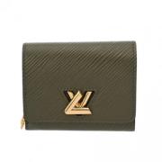 Pre-owned Leather wallets Louis Vuitton Vintage , Green , Dames