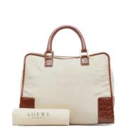 Pre-owned Leather handbags Loewe Pre-owned , Beige , Dames