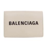 Pre-owned Leather wallets Balenciaga Vintage , White , Dames