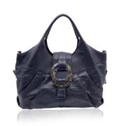 Pre-owned Leather shoulder-bags Bvlgari Vintage , Black , Dames