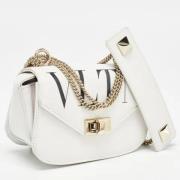 Pre-owned Leather shoulder-bags Valentino Vintage , White , Dames