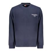 Blauwe Sweatshirt met Lange Mouwen Logo Tommy Hilfiger , Blue , Heren