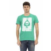 Casual Ronde Hals Korte Mouw T-shirt Trussardi , Green , Heren