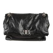 Zwarte Monaco Chain Tas Balenciaga , Black , Dames