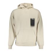 Beige katoenen sweatshirt met capuchon en logo Calvin Klein , Beige , ...