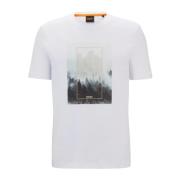 Heren Bos T-shirt Hugo Boss , White , Heren