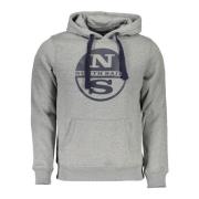 Grijze Sweatshirt met Lange Mouwen en Logo North Sails , Gray , Heren