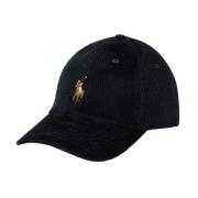 Zwarte Katoenen Casquette Hoed Polo Ralph Lauren , Black , Heren