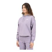 Paarse hoodie met tape detail Puma , Purple , Dames