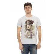 Casual Ronde Hals Korte Mouw T-Shirt Trussardi , Gray , Heren