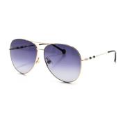 Aviator Metalen Zonnebril Carolina Herrera , Yellow , Dames