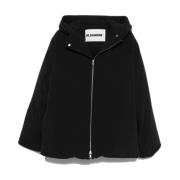 Oversized Donsjack met Ritssluiting Jil Sander , Black , Heren