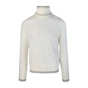 Witte Trui Hoge Hals Slim Fit Lubiam , White , Heren