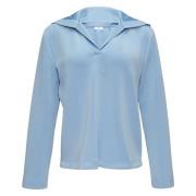 Hoodie met satijndetails s.Oliver , Blue , Dames