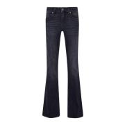 Flare stretch denim jeans met used wassing Liu Jo , Blue , Dames