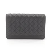 Pre-owned Leather wallets Bottega Veneta Vintage , Black , Dames