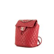 Pre-owned Leather backpacks Chanel Vintage , Red , Dames