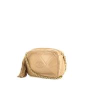 Pre-owned Leather chanel-bags Chanel Vintage , Beige , Dames