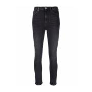 Zwarte Slim Fit Skinny Jeans Acne Studios , Black , Dames