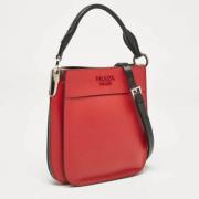 Pre-owned Leather handbags Prada Vintage , Red , Dames