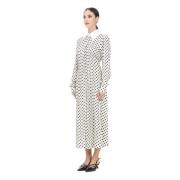 Polka Dot Midi Jurk Gaia Le Bois Mar De Margaritas , White , Dames