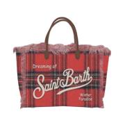 Tartan Colette Tas MC2 Saint Barth , Red , Dames