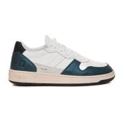 Gelamineerde Sneakers met Veters D.a.t.e. , Blue , Dames