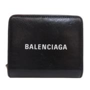 Pre-owned Leather wallets Balenciaga Vintage , Black , Dames