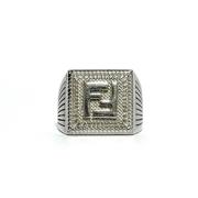 Pre-owned Metal rings Fendi Vintage , Gray , Dames