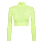 Cropped Turtleneck Sweaters Balenciaga , Yellow , Dames