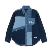 Indigo Denim Jack Regular Fit Evisu , Blue , Heren