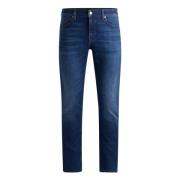 Delaware Slim Jeans in donkerblauwe denim Hugo Boss , Blue , Heren