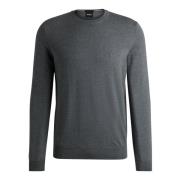 Ronde hals wollen trui Hugo Boss , Gray , Heren