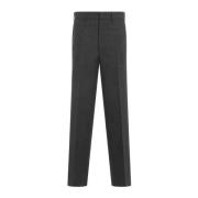 Grijze Wollen Broek Miu Miu , Gray , Dames