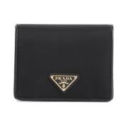 Zwarte Accessoires Portemonnee Chic Stijl Prada , Black , Dames