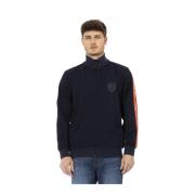 Hoodie met rits en voorlogo Automobili Lamborghini , Blue , Heren