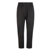 Zwarte Elfo Broek voor Weekenduitjes Max Mara Weekend , Black , Dames