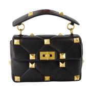 Romeinse Stud Leren Schoudertas Valentino Garavani , Black , Dames