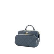 Pre-owned Leather backpacks Chanel Vintage , Blue , Dames