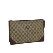 Pre-owned Canvas gucci-bags Gucci Vintage , Beige , Dames