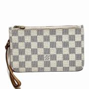 Pre-owned Canvas clutches Louis Vuitton Vintage , White , Dames